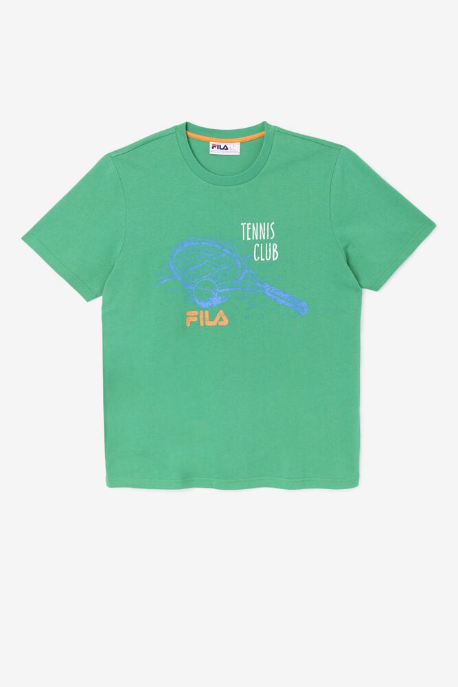 Fila T-Shirt Mens Green Derzan - Ireland 75093-SEDK